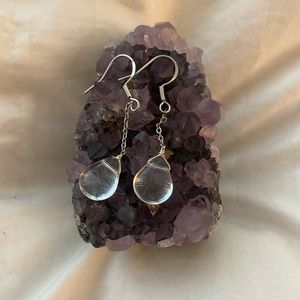 Genuine Clear Quartz earrings